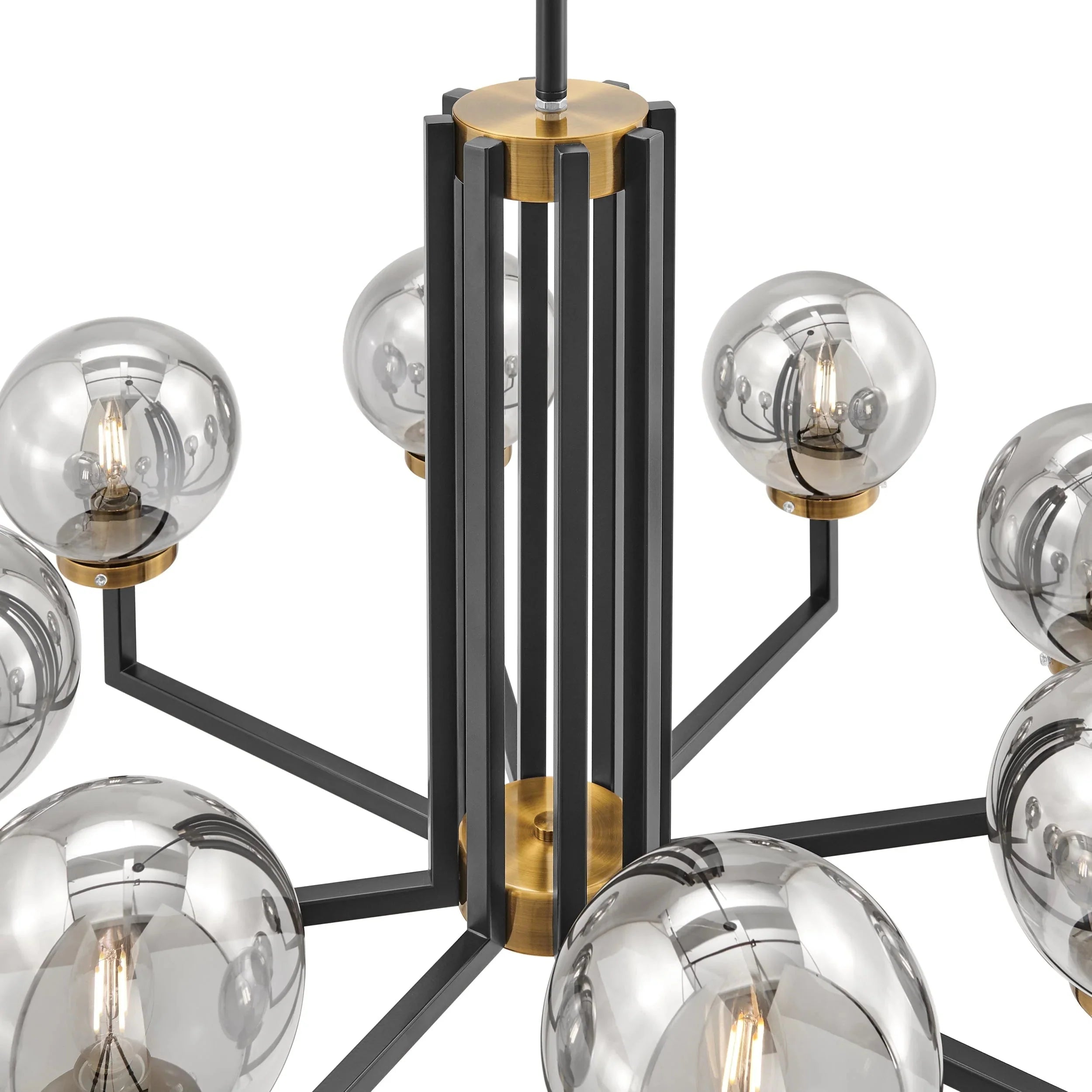 Monachopsis Large Gold & Black Chandelier - Blushlighting
