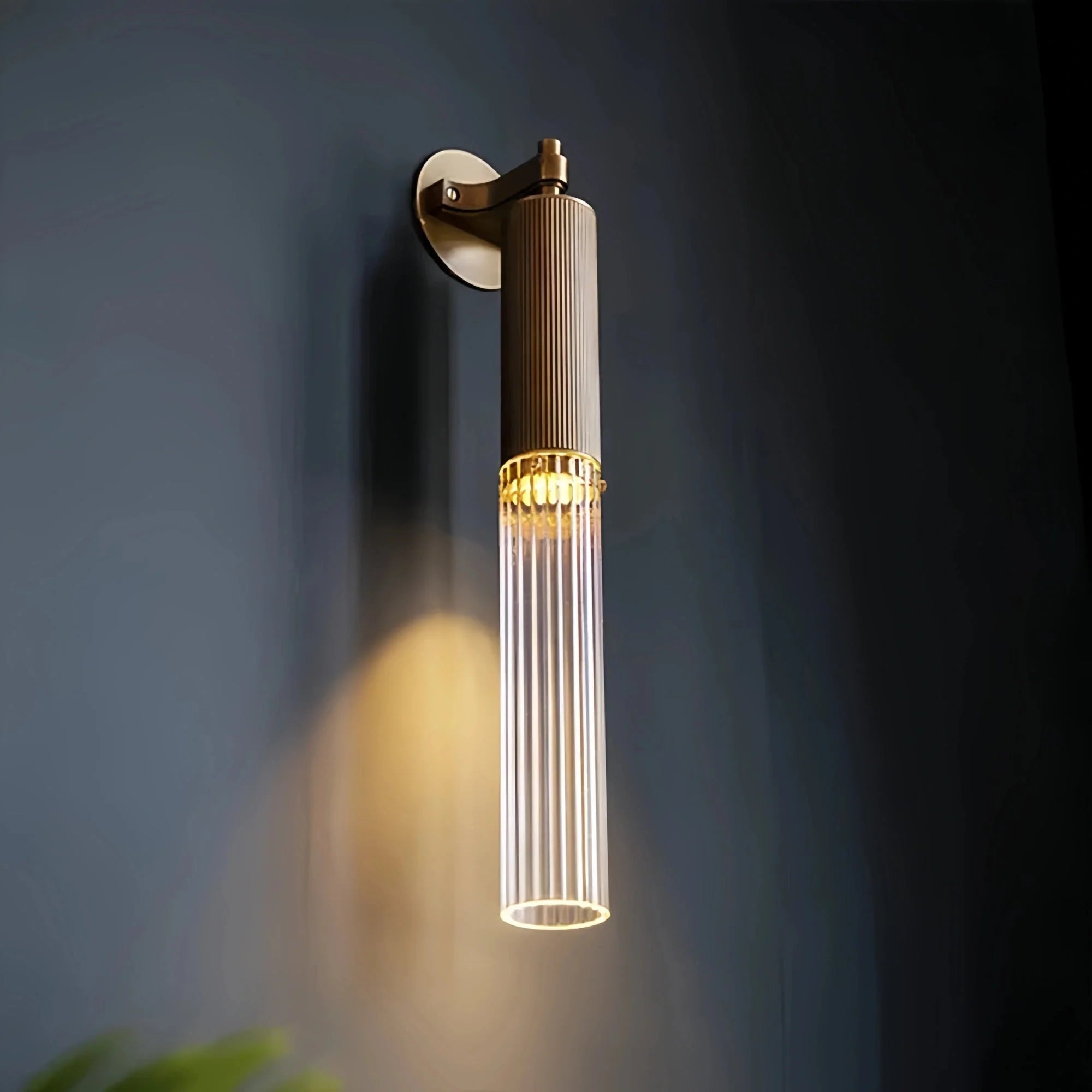 Morder Flume Wall Sconce - Satin NickelReededBlushlighting