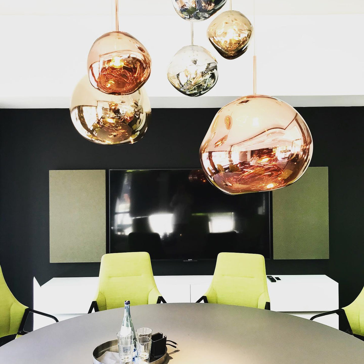 Multi Lava Round Chandelier - 2 Lights ∅ 11.8″ (∅ 11″*1 + ∅ 15.1″*1)RedBlushlighting