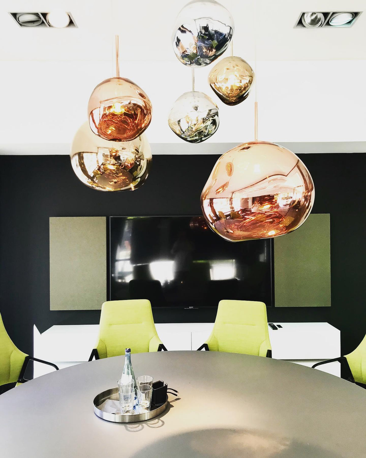 Multi Lava Round Chandelier - 2 Lights ∅ 11.8″ (∅ 11″*1 + ∅ 15.1″*1)RedBlushlighting