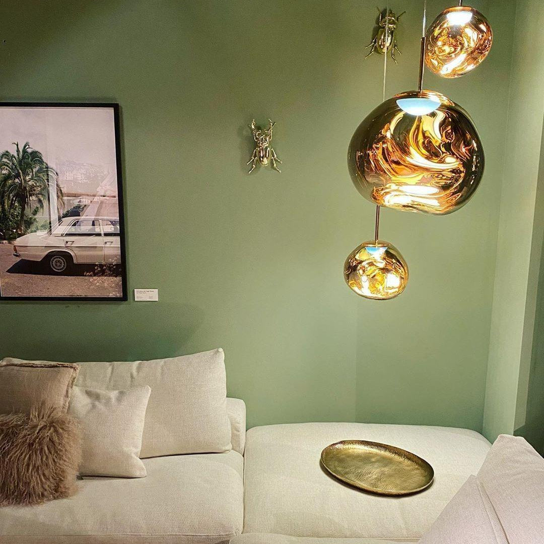 Multi Lava Round Chandelier - 2 Lights ∅ 11.8″ (∅ 11″*1 + ∅ 15.1″*1)RedBlushlighting