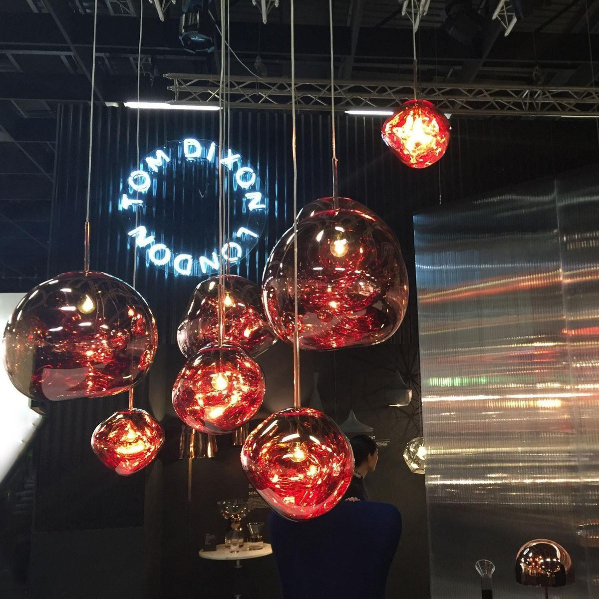 Multi Lava Round Chandelier - 2 Lights ∅ 11.8″ (∅ 11″*1 + ∅ 15.1″*1)RedBlushlighting
