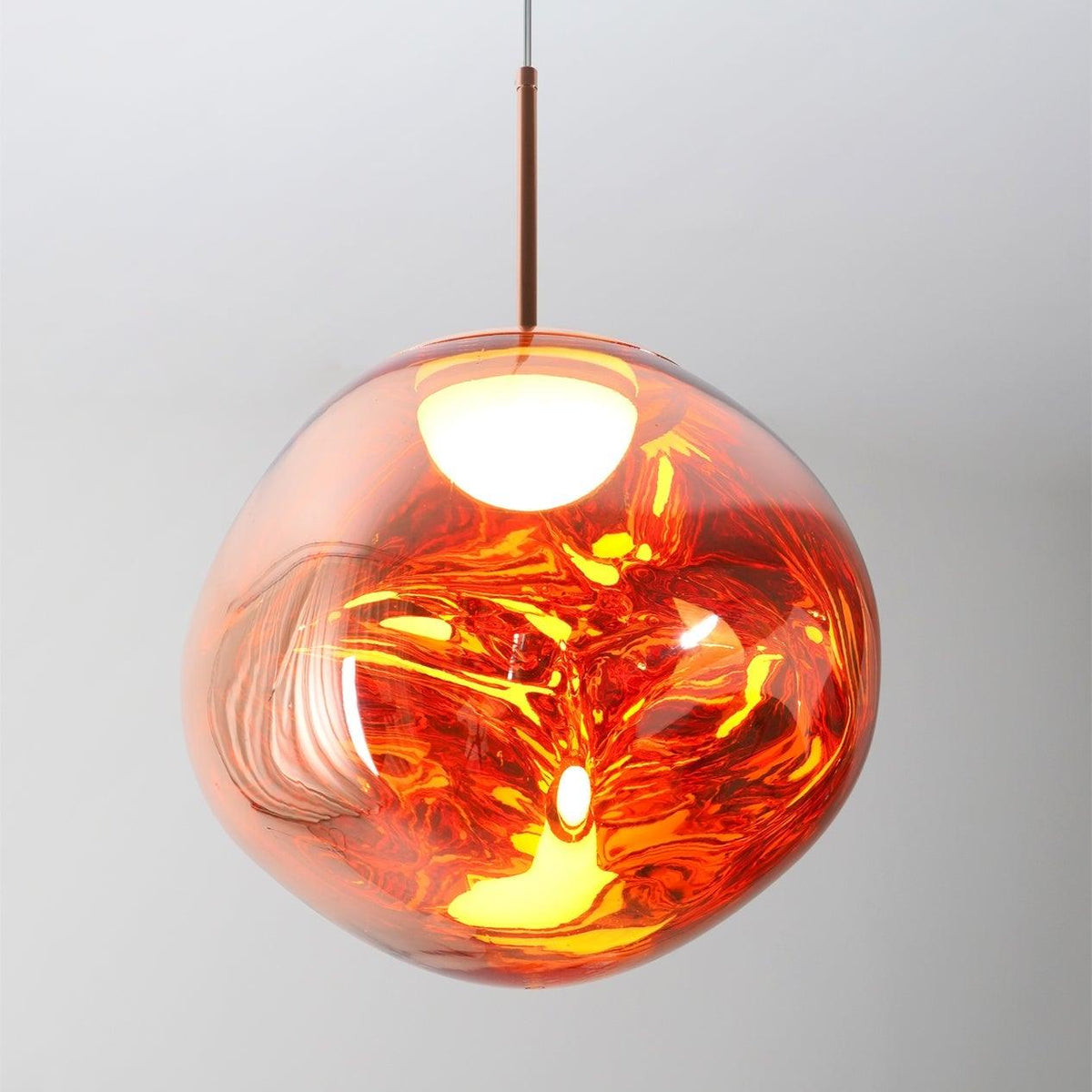 Multi Lava Round Chandelier - 2 Lights ∅ 11.8″ (∅ 11″*1 + ∅ 15.1″*1)RedBlushlighting