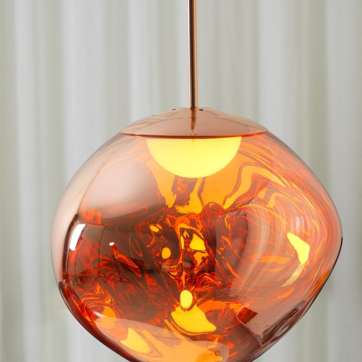 Multi Lava Round Chandelier - 2 Lights ∅ 11.8″ (∅ 11″*1 + ∅ 15.1″*1)RedBlushlighting
