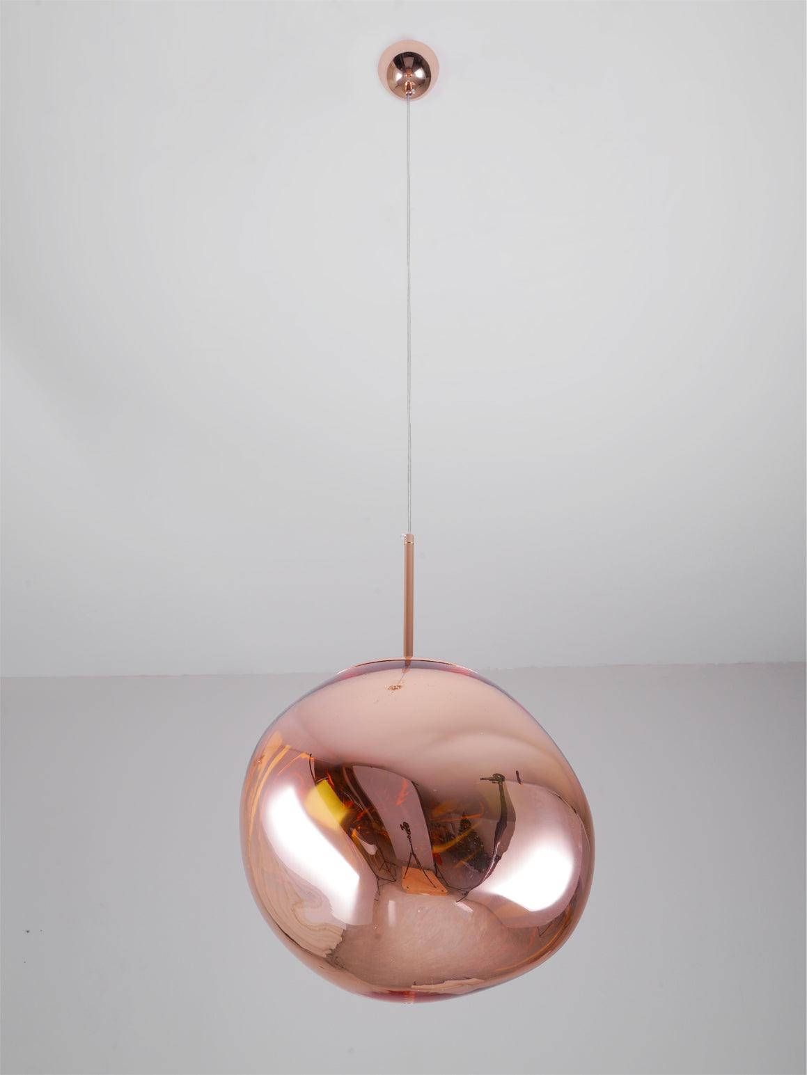 Multi Lava Round Chandelier - 2 Lights ∅ 11.8″ (∅ 11″*1 + ∅ 15.1″*1)RedBlushlighting