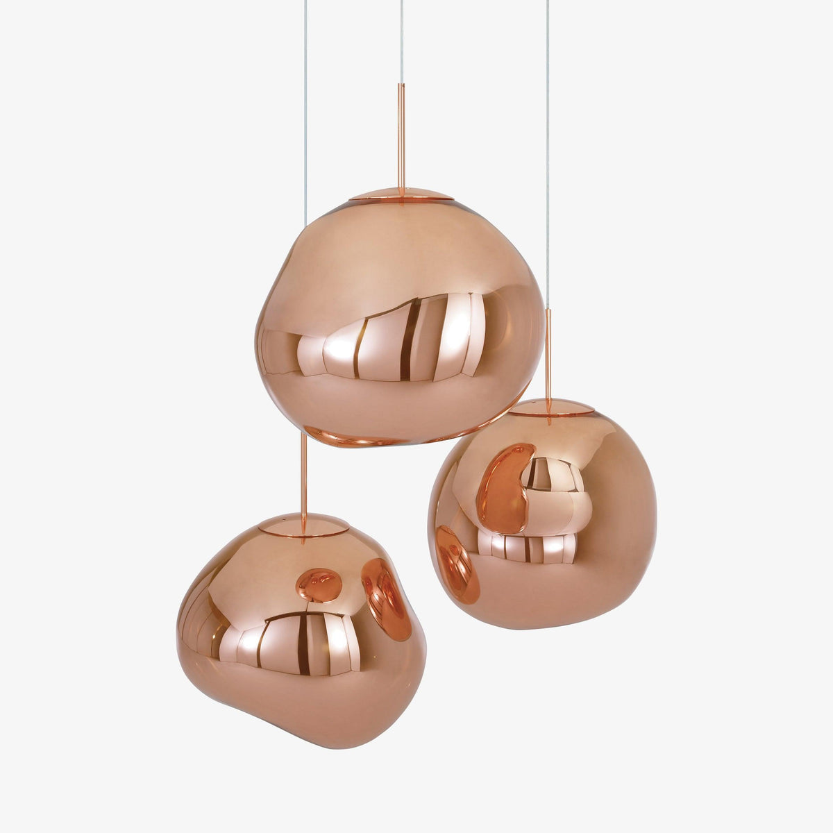 Multi Lava Round Chandelier - 2 Lights ∅ 11.8″ (∅ 11″*1 + ∅ 15.1″*1)RedBlushlighting