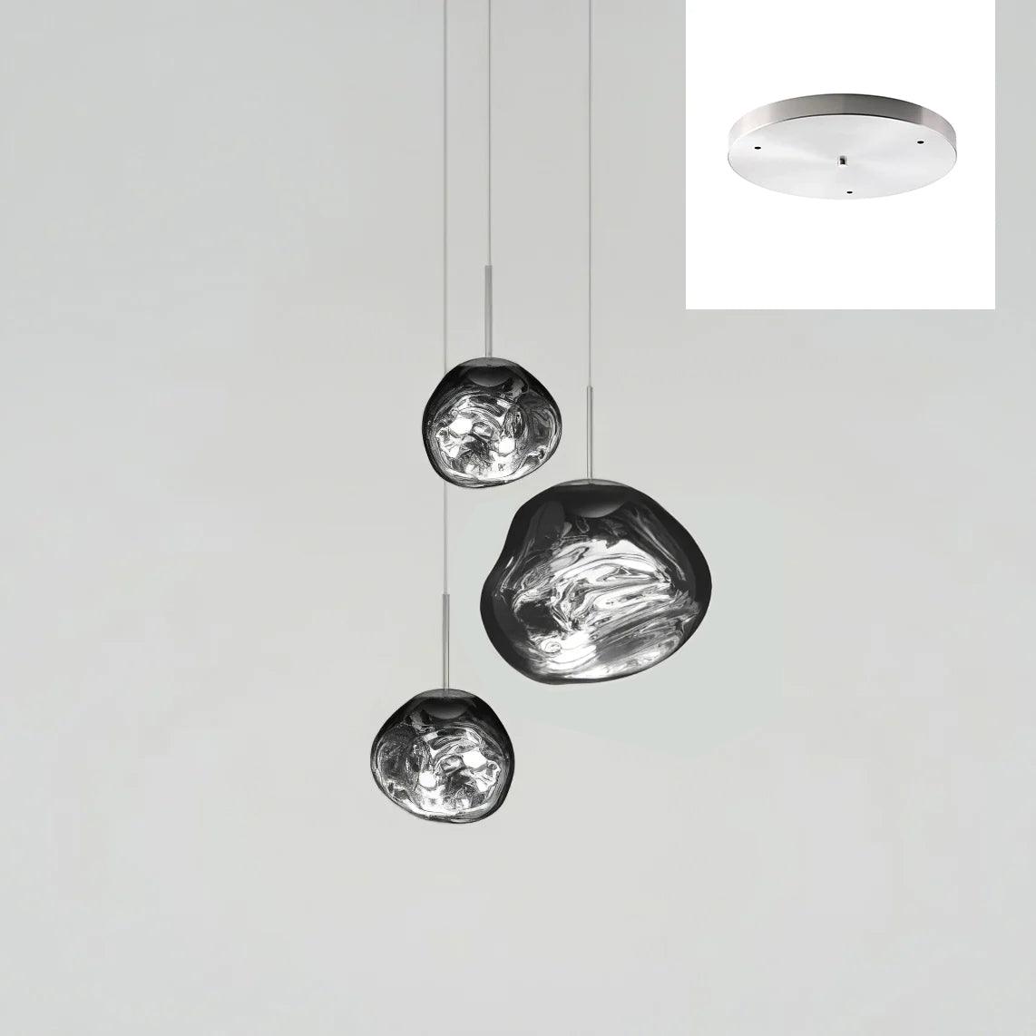 Multi Lava Round Chandelier - 13 Lights ∅ 31.5″ (∅ 11″*7 + ∅ 15.1″*6)RedBlushlighting