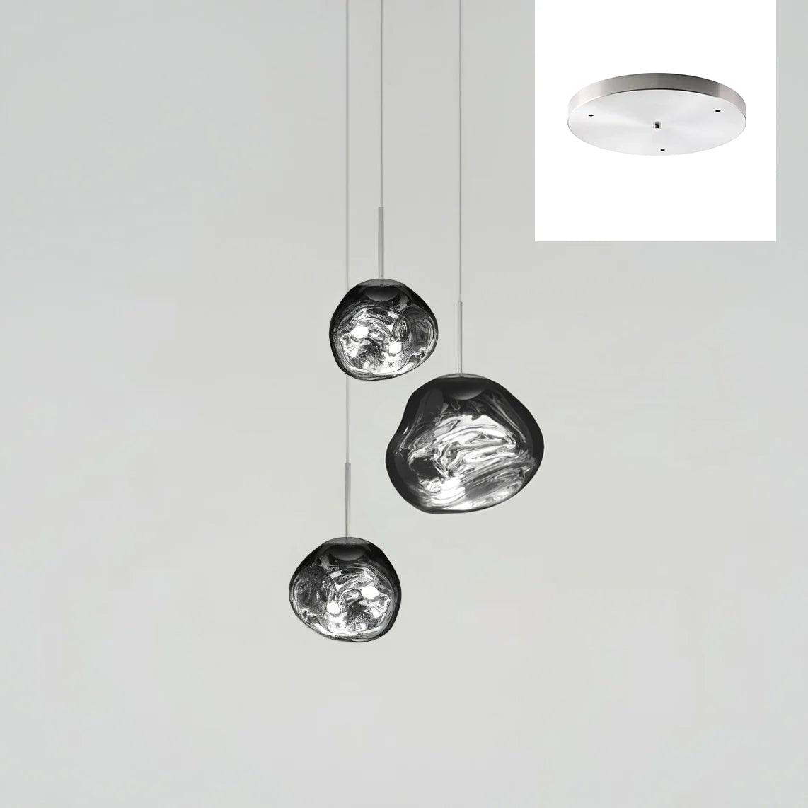 Multi Lava Round Chandelier - 13 Lights ∅ 31.5″ (∅ 11″*7 + ∅ 15.1″*6)RedBlushlighting