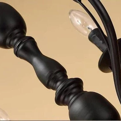 Multi Layer Iron Chandelier with Electronic Candles in Vintage Country Style for Living Room Cafe and Study - 3 Layers: D39.4"Warm LightBlushlighting