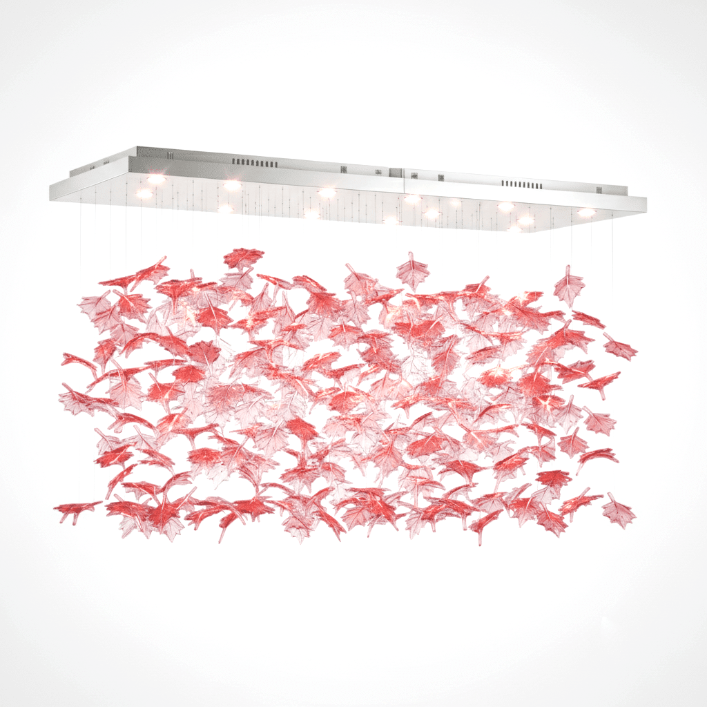 Multicolor Crystal Spiral Maple Leaf Chandelier - ∅ 31.5″ x H 59.1″ / Dia 80cm x H 150cmBlushlighting
