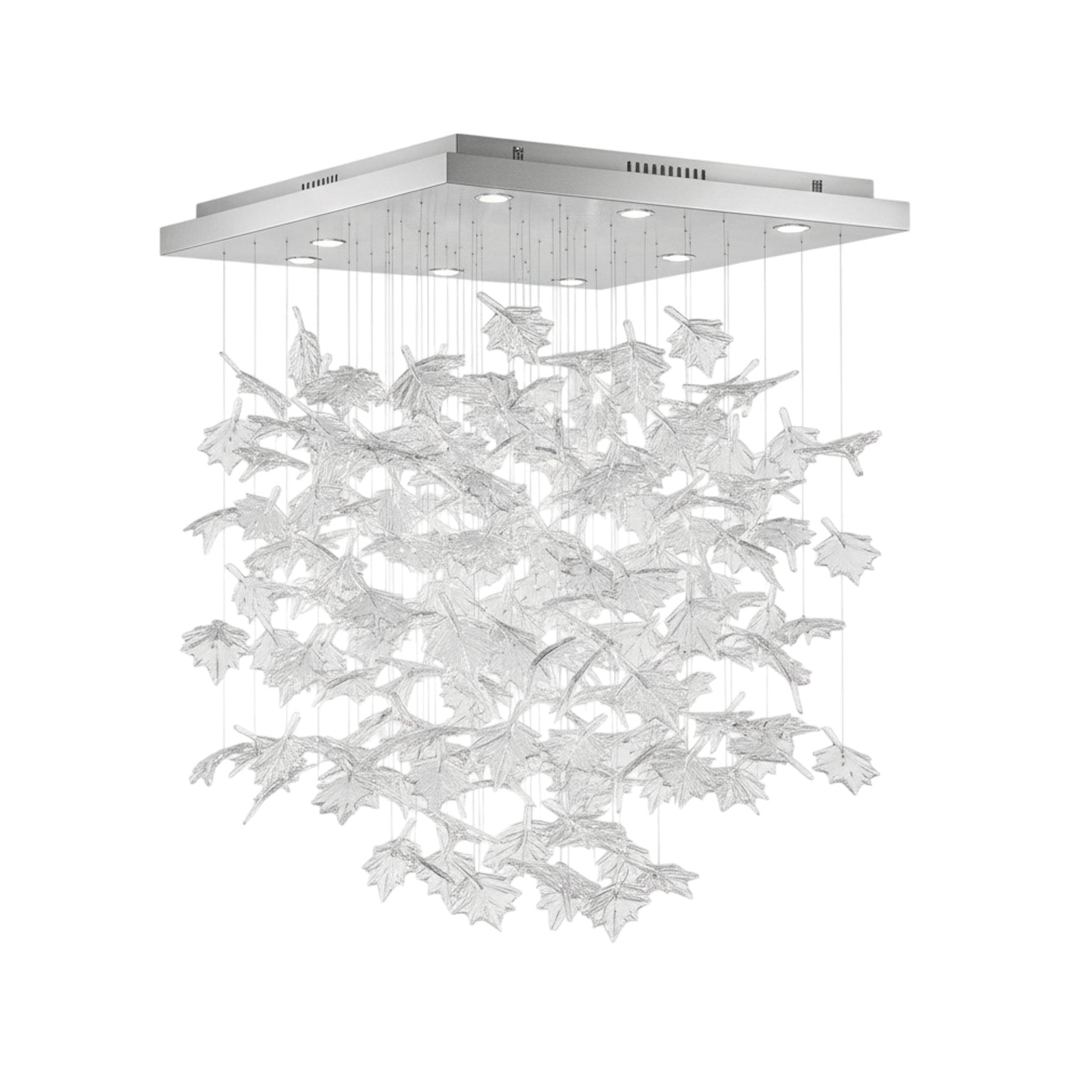 Multicolor Crystal Spiral Maple Leaf Chandelier - ∅ 31.5″ x H 59.1″ / Dia 80cm x H 150cmBlushlighting