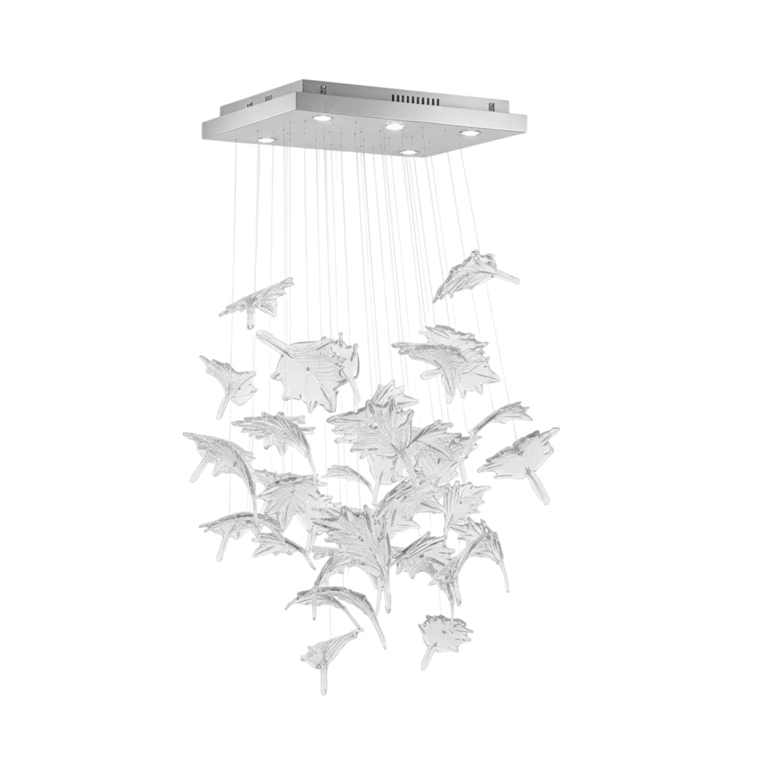 Multicolor Crystal Spiral Maple Leaf Chandelier - ∅ 31.5″ x H 59.1″ / Dia 80cm x H 150cmBlushlighting