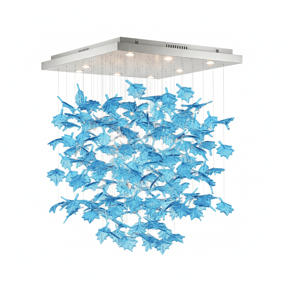 Multicolor Crystal Spiral Maple Leaf Chandelier - ∅ 31.5″ x H 59.1″ / Dia 80cm x H 150cmBlushlighting