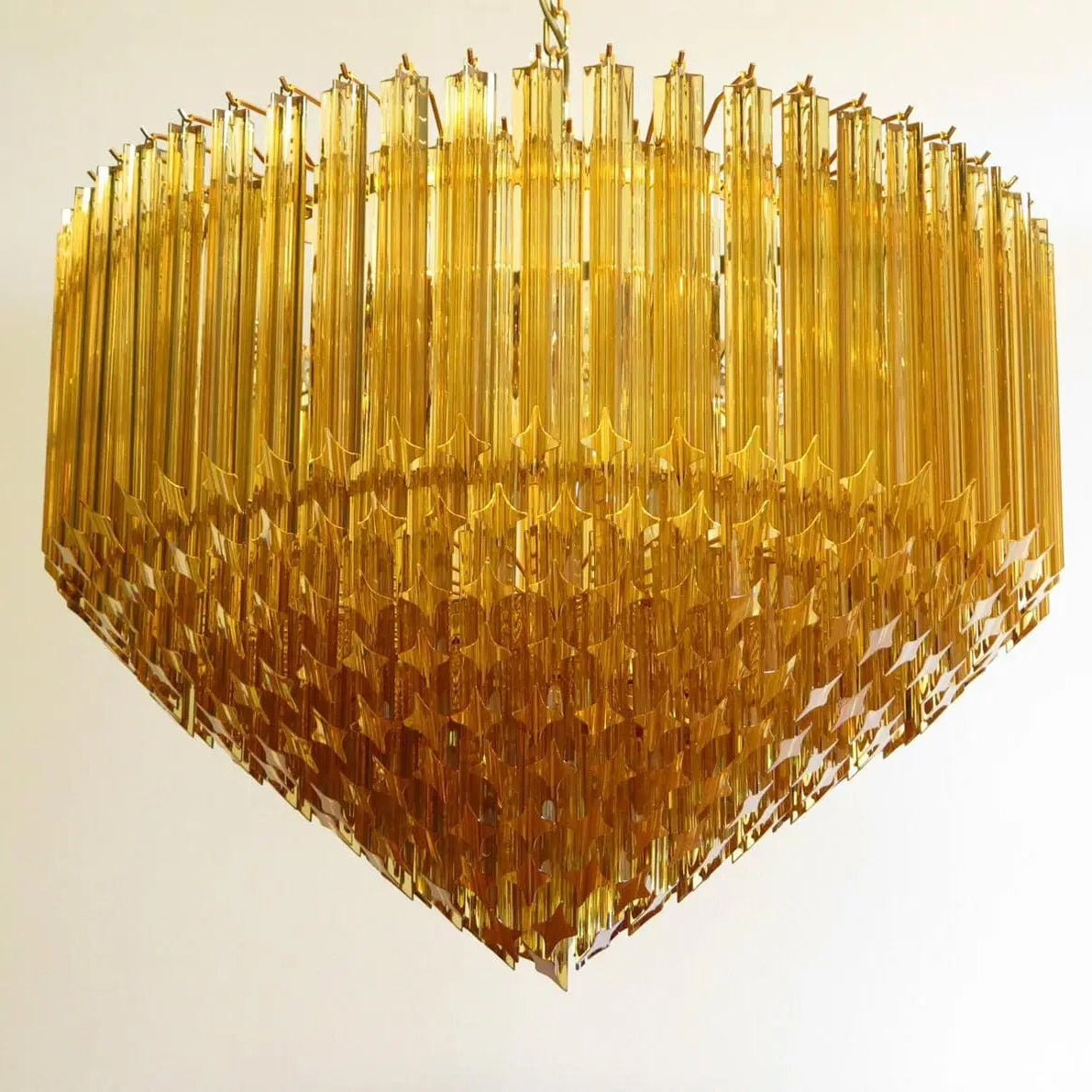 Murana Glass Chandelier – Amber - BrassBlushlighting
