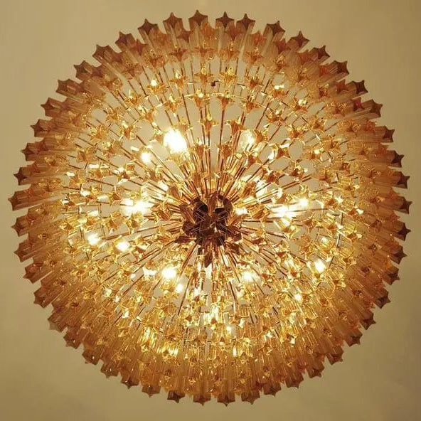 Murana Glass Chandelier – Amber - BrassBlushlighting