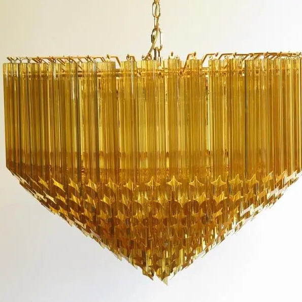 Murana Glass Chandelier – Amber - BrassBlushlighting