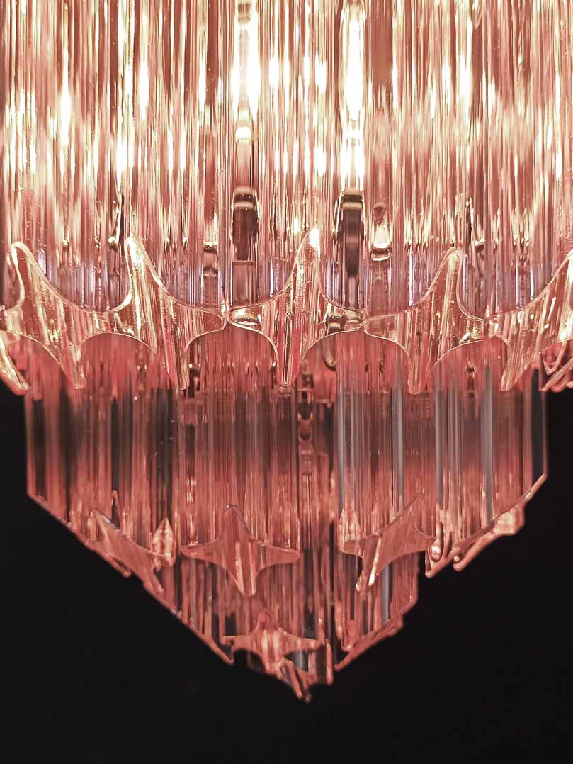 Murano Chandelier – 112 prisms – Pink - Blushlighting