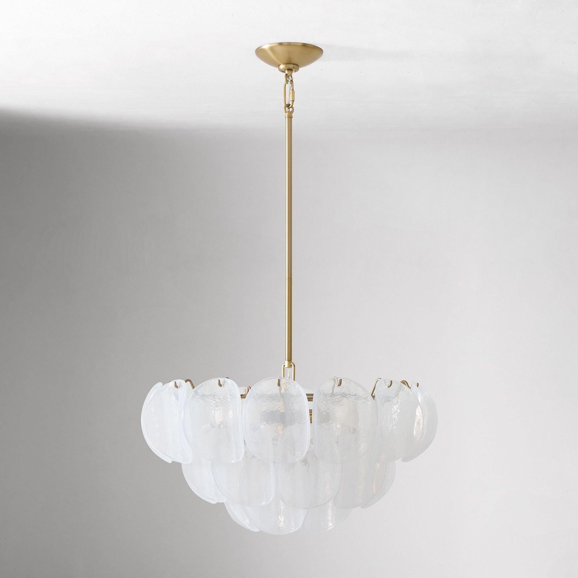 Murano Chandelier (22") White-Blushlighting-Blushlighting