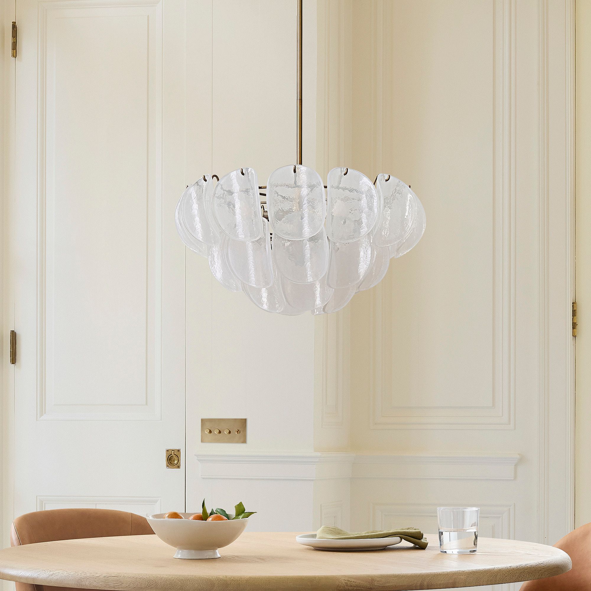 Murano Chandelier (22") White - Blushlighting