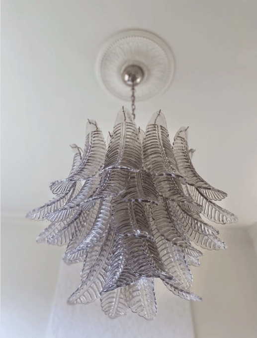 Murano Chandelier – 36 glass leaves – Smoked - Blushlighting