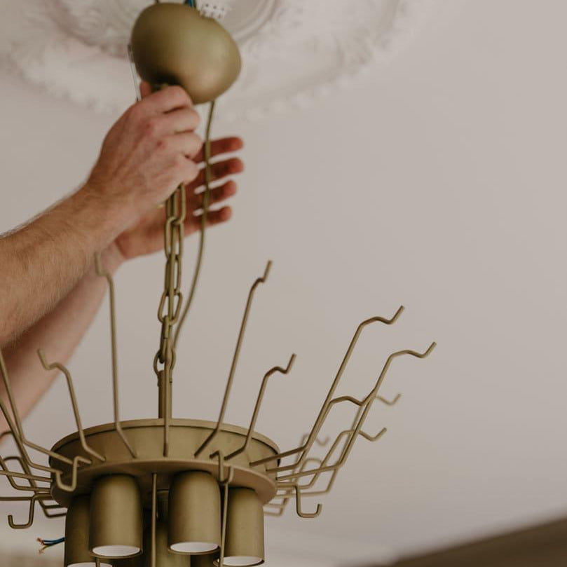 Murano Chandelier – 36 tubes – Alabaster white-Blushlighting