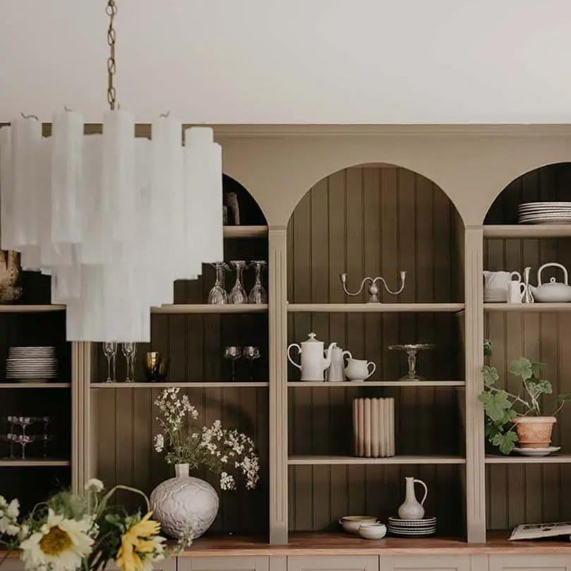 Murano Chandelier – 36 tubes – Alabaster white-Blushlighting