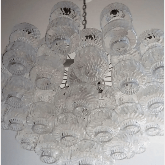 Murano Chandelier – 37 glasses- Transparent - Blushlighting