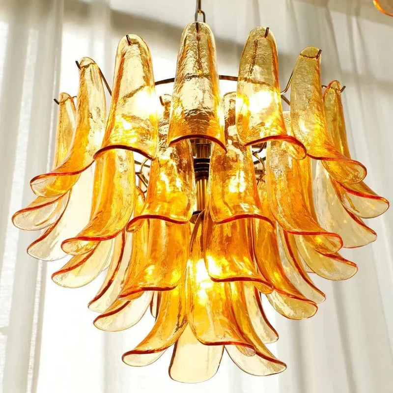 Murano Chandelier - 3 Layer ∅ 19.6″ x H 16.9″ / Dia 50cm x H 43cmWhitePolished NickelBlushlighting