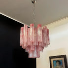 Murano Chandelier – 48 tubes – Alabaster Pink-Blushlighting