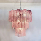 Murano Chandelier – 48 tubes – Alabaster Pink-Blushlighting