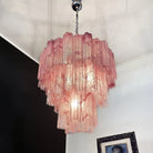Murano Chandelier – 48 tubes – Alabaster Pink-Blushlighting