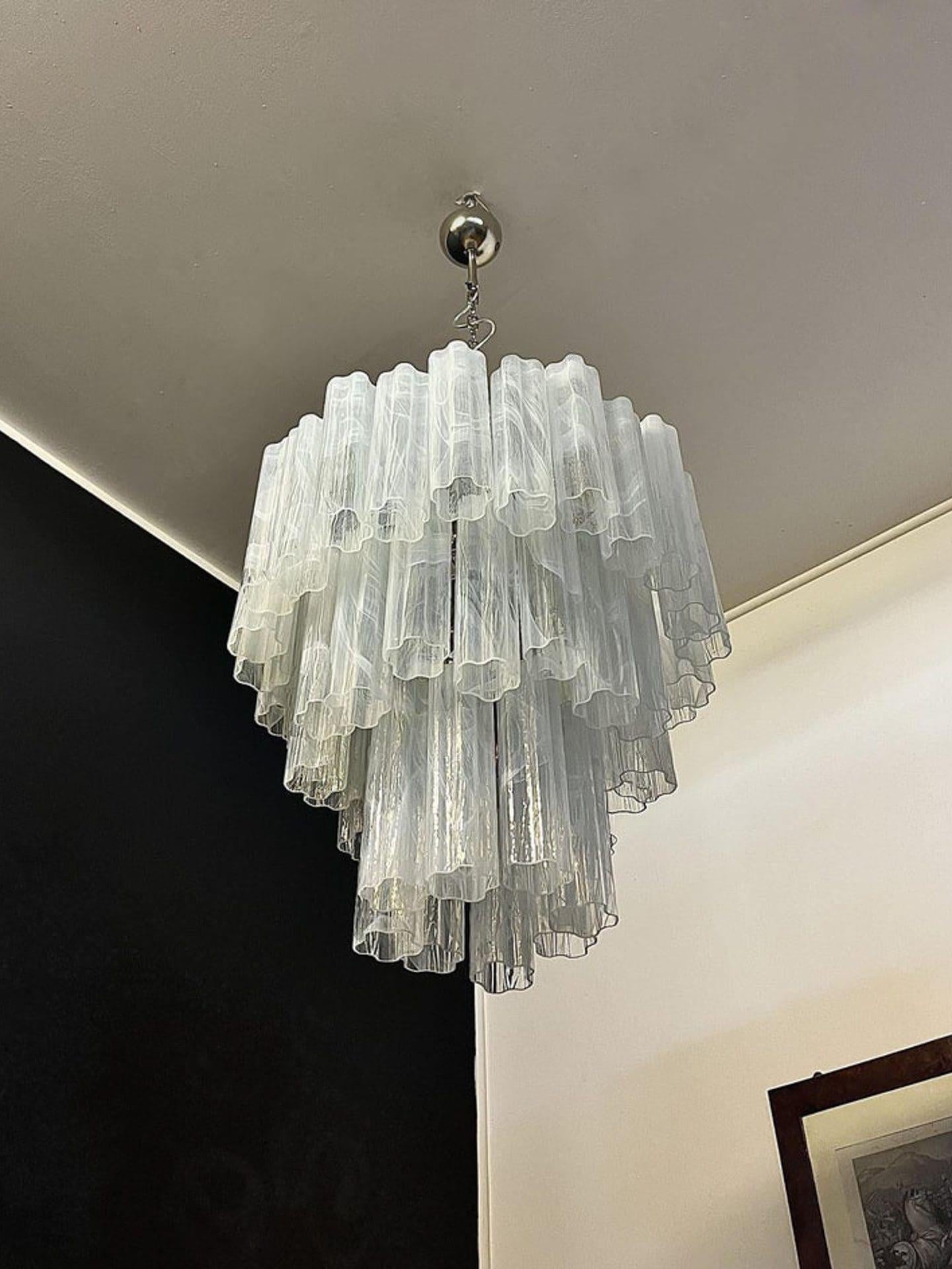 Murano Chandelier – 48 tubes – Alabaster White-Blushlighting