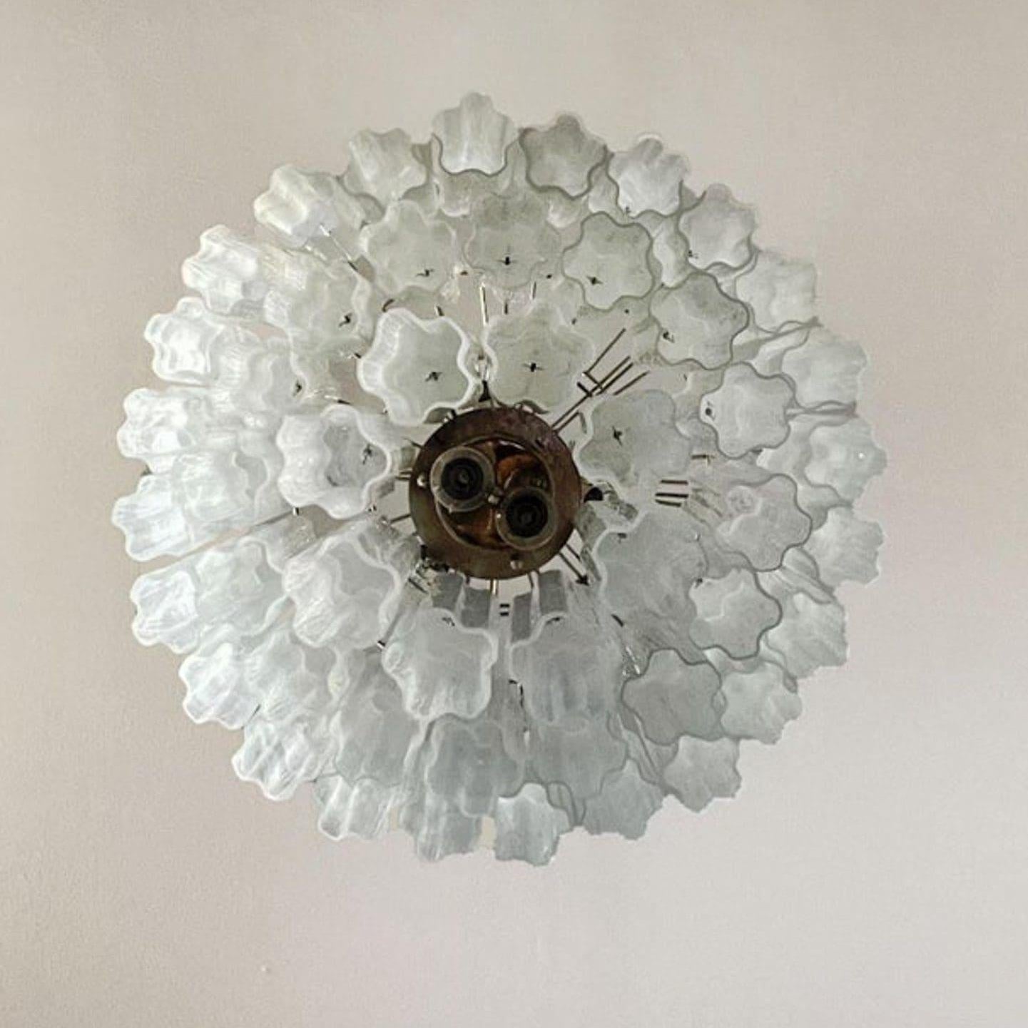 Murano Chandelier – 48 tubes – Alabaster White-Blushlighting