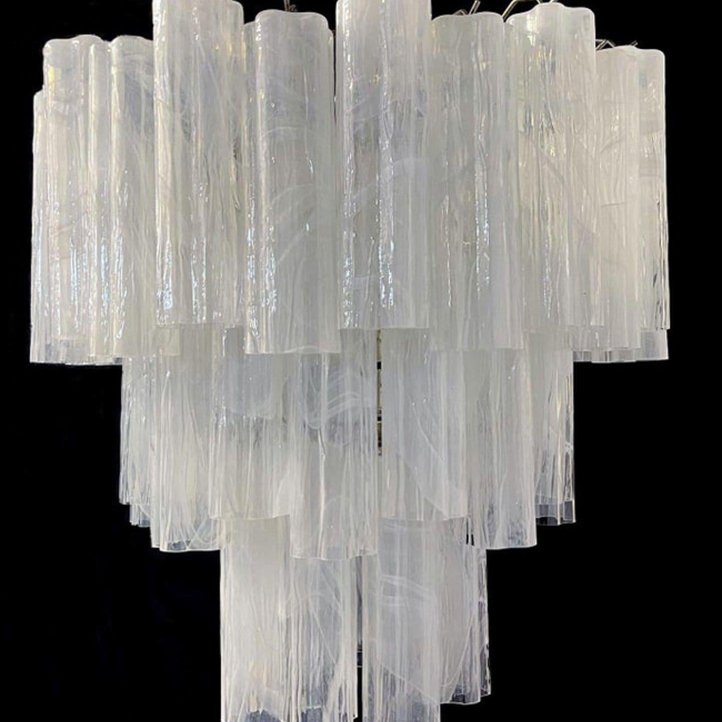 Murano Chandelier – 48 tubes – Alabaster White-Blushlighting