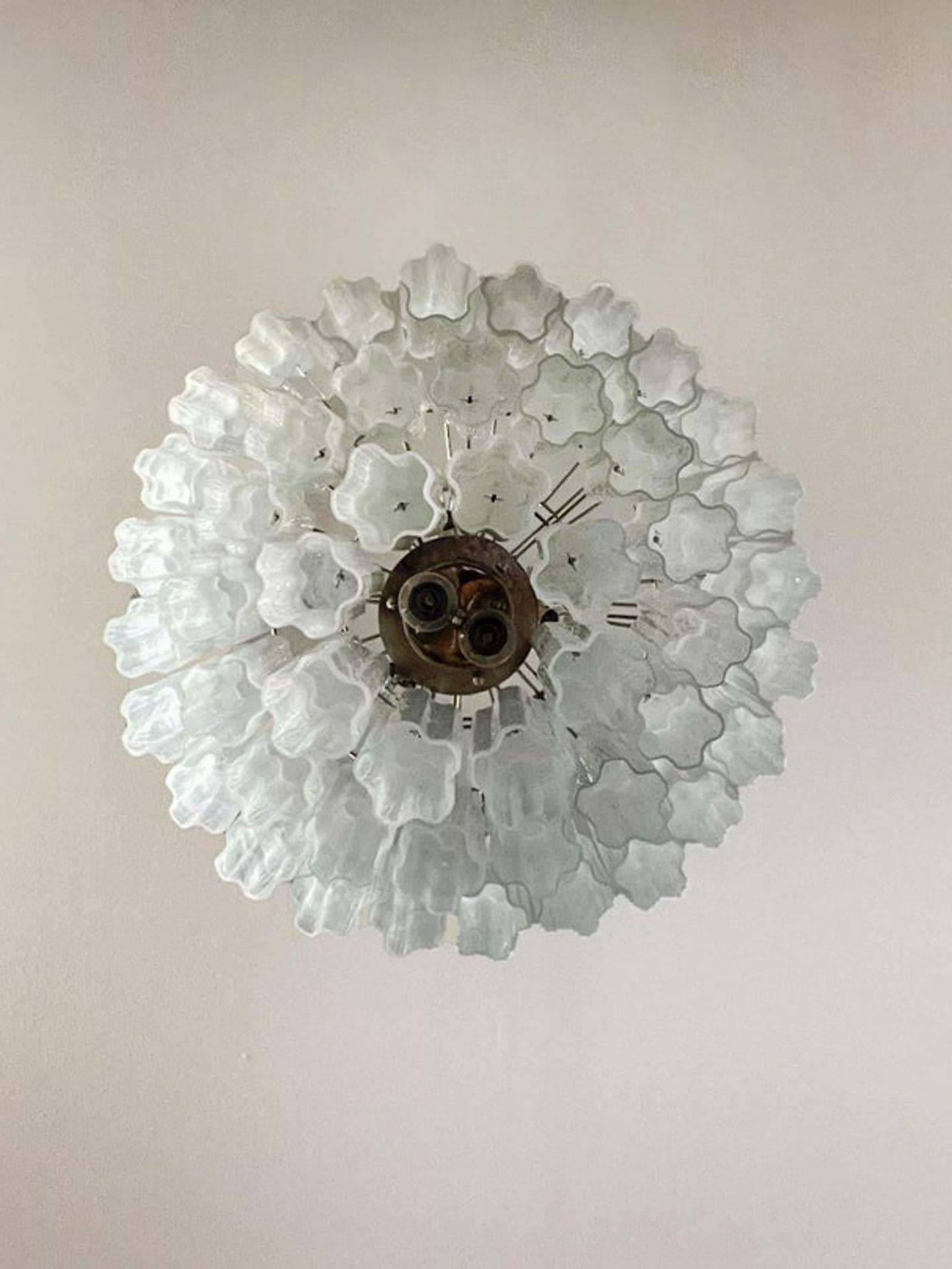 Murano Chandelier – 48 tubes – Alabaster White-Blushlighting