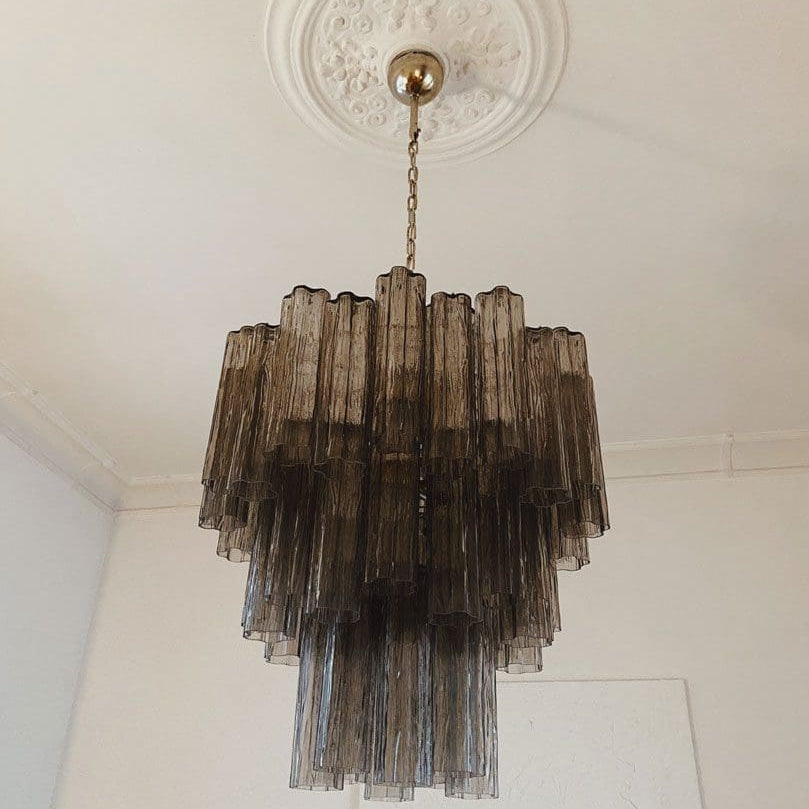 Murano Chandelier – 48 tubes – Smoked - Blushlighting