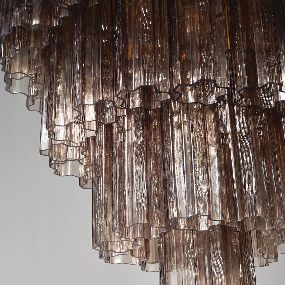Murano Chandelier – 48 tubes – Smoked - Blushlighting