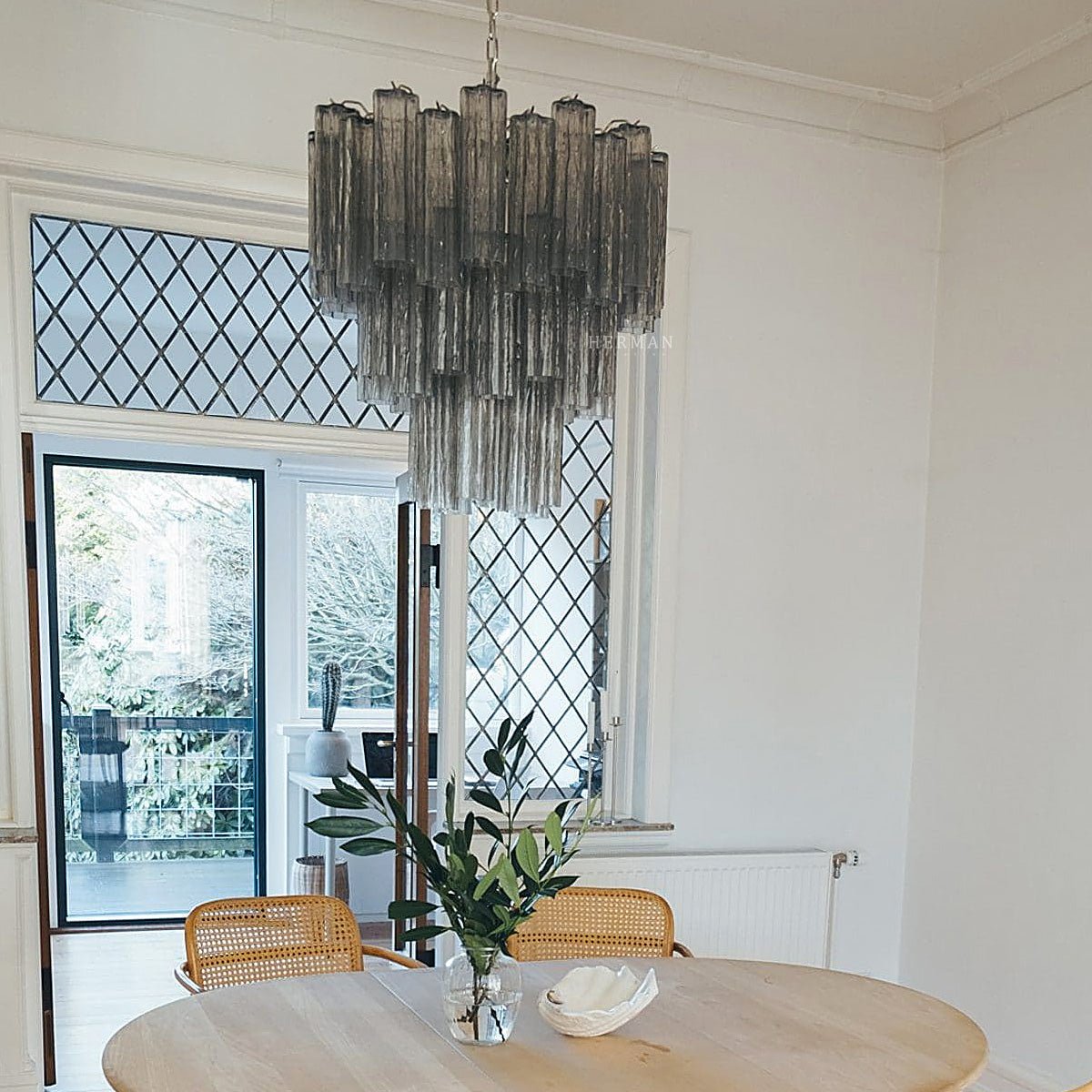 Murano Chandelier – 48 tubes – Smoked - Blushlighting