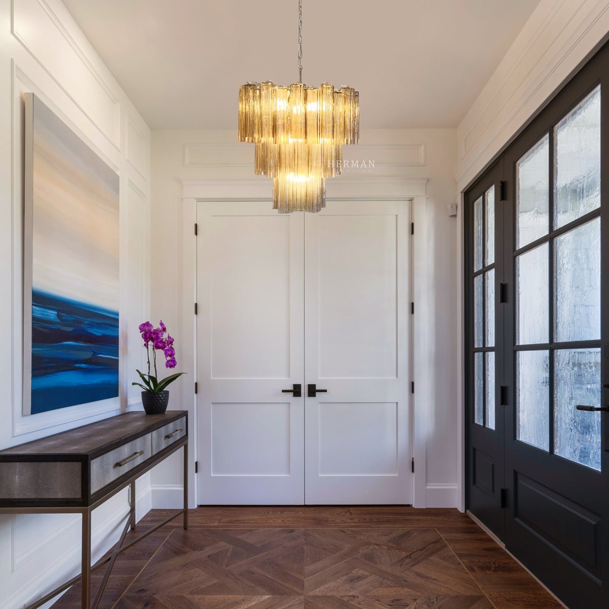 Murano Chandelier – 48 tubes – Smoked - Blushlighting