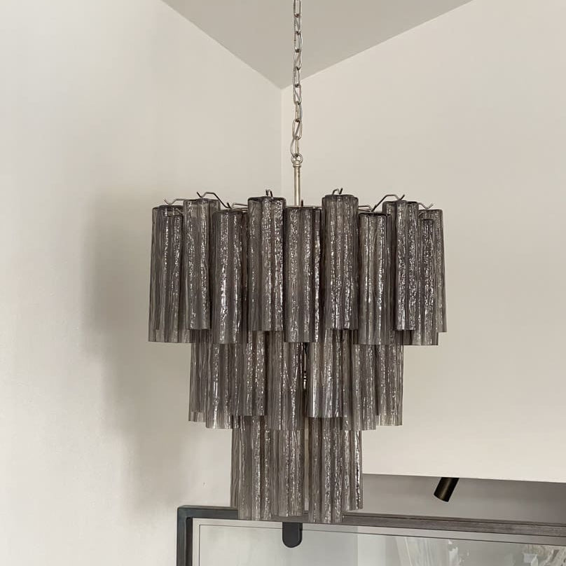 Murano Chandelier – 48 tubes – Smoked - Blushlighting