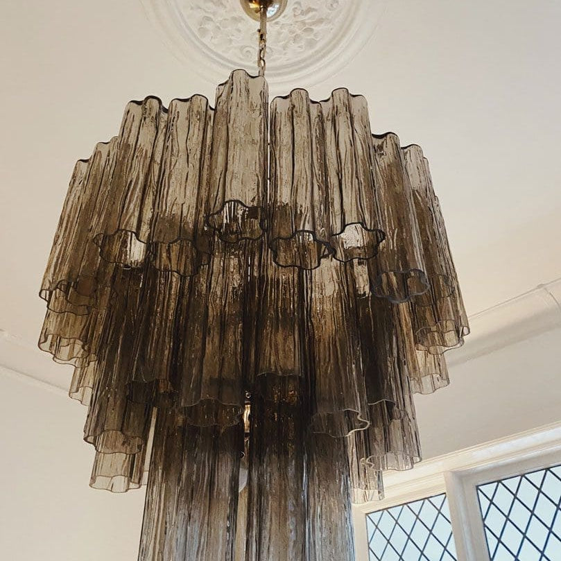 Murano Chandelier – 48 tubes – Smoked - Blushlighting