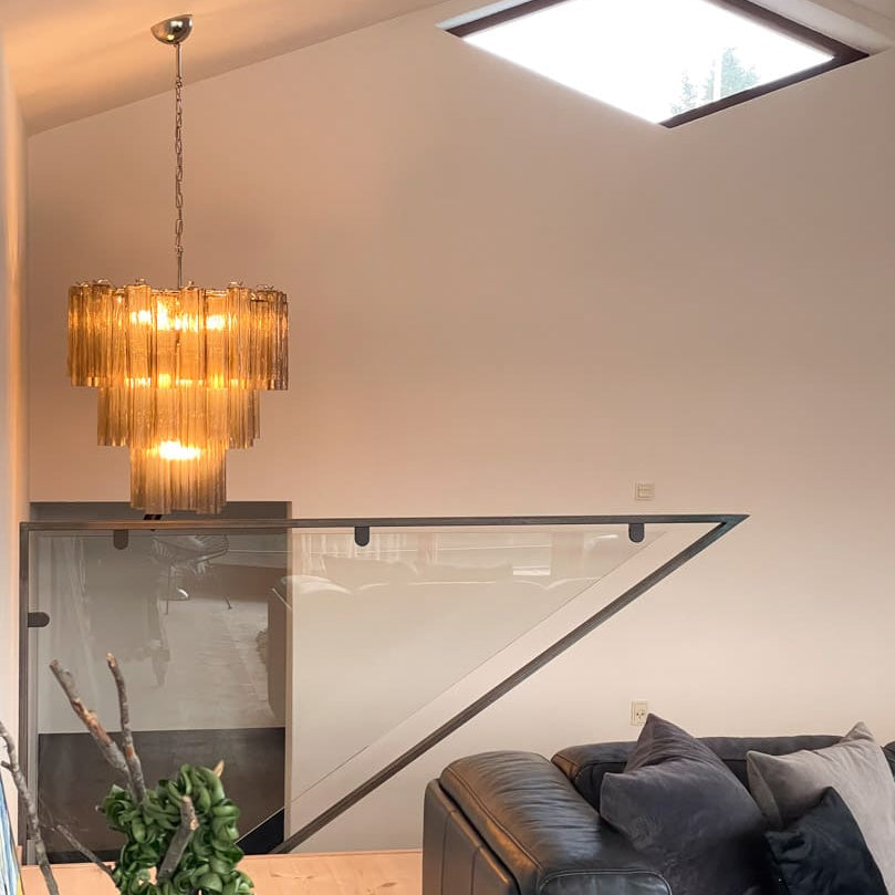 Murano Chandelier – 48 tubes – Smoked - Blushlighting