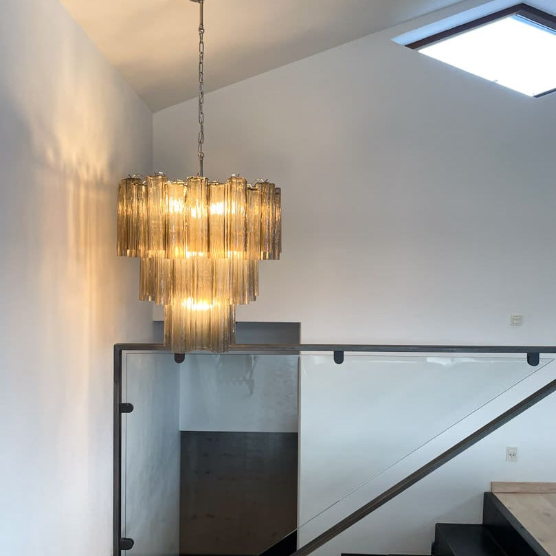 Murano Chandelier – 48 tubes – Smoked - Blushlighting