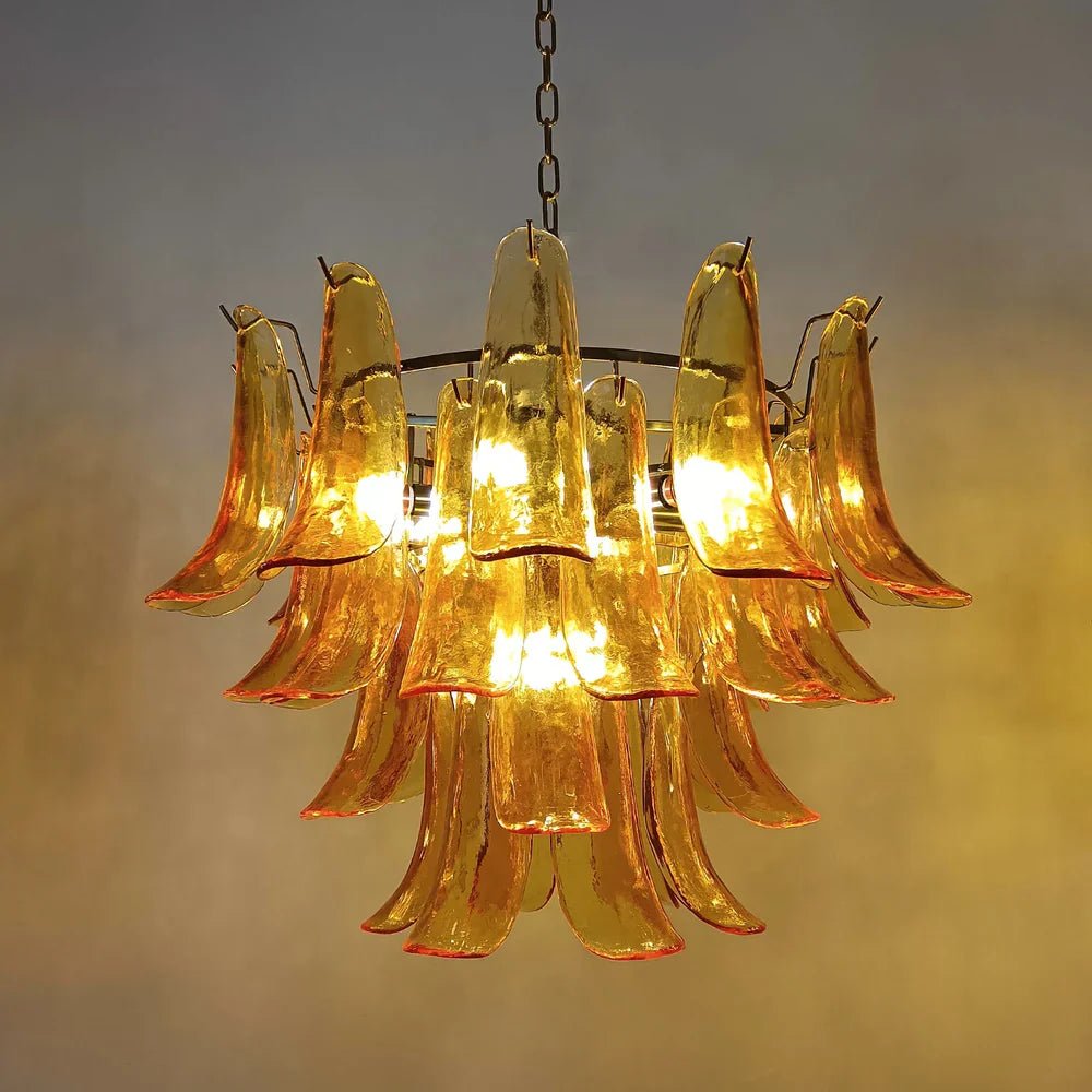 Murano Chandelier - 4 Layer ∅ 23.6″ x H 19.6″ / Dia 60cm x H 50cmWhitePolished NickelBlushlighting