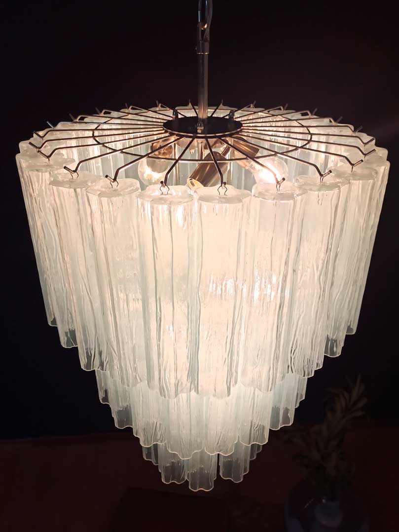 Murano Chandelier – 52 tubes – Opal - Blushlighting