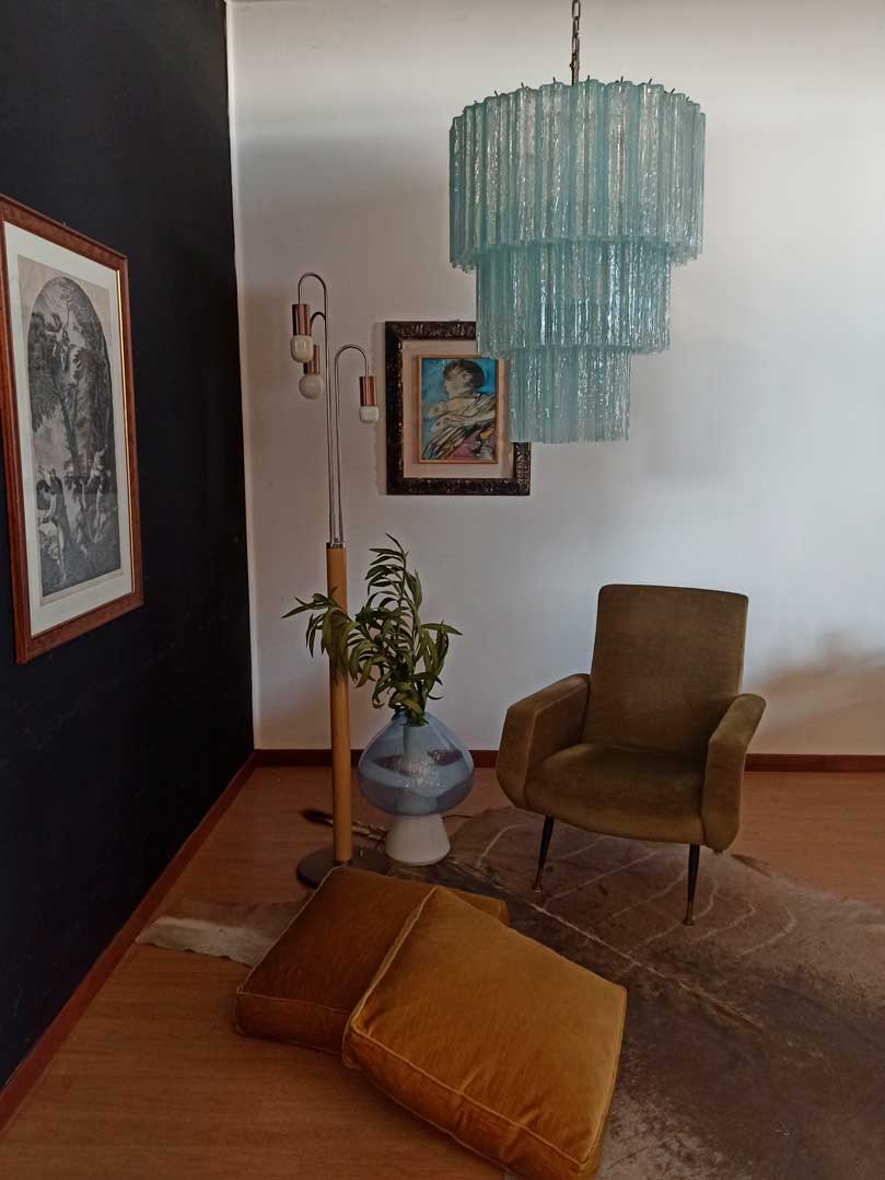 Murano Chandelier – 52 tubes – Opal - Blushlighting