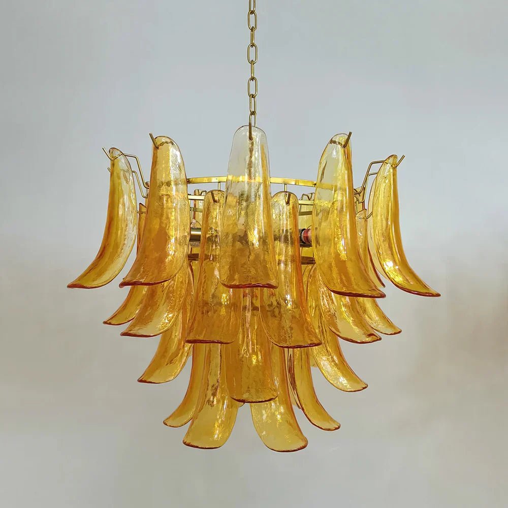 Murano Chandelier - 4 Layer ∅ 23.6″ x H 19.6″ / Dia 60cm x H 50cmWhitePolished NickelBlushlighting