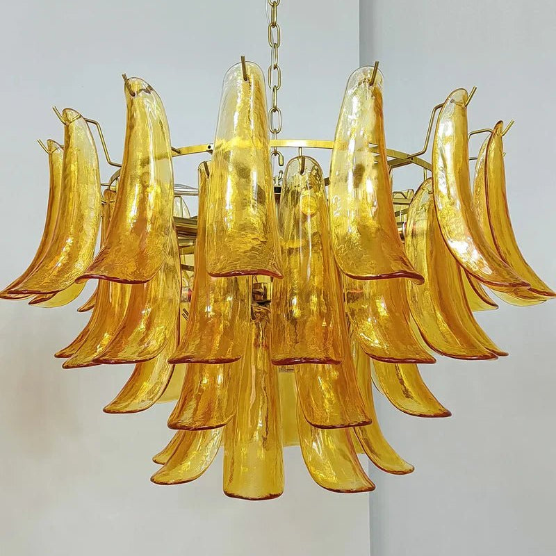 Murano Chandelier - 4 Layer ∅ 23.6″ x H 19.6″ / Dia 60cm x H 50cmWhitePolished NickelBlushlighting