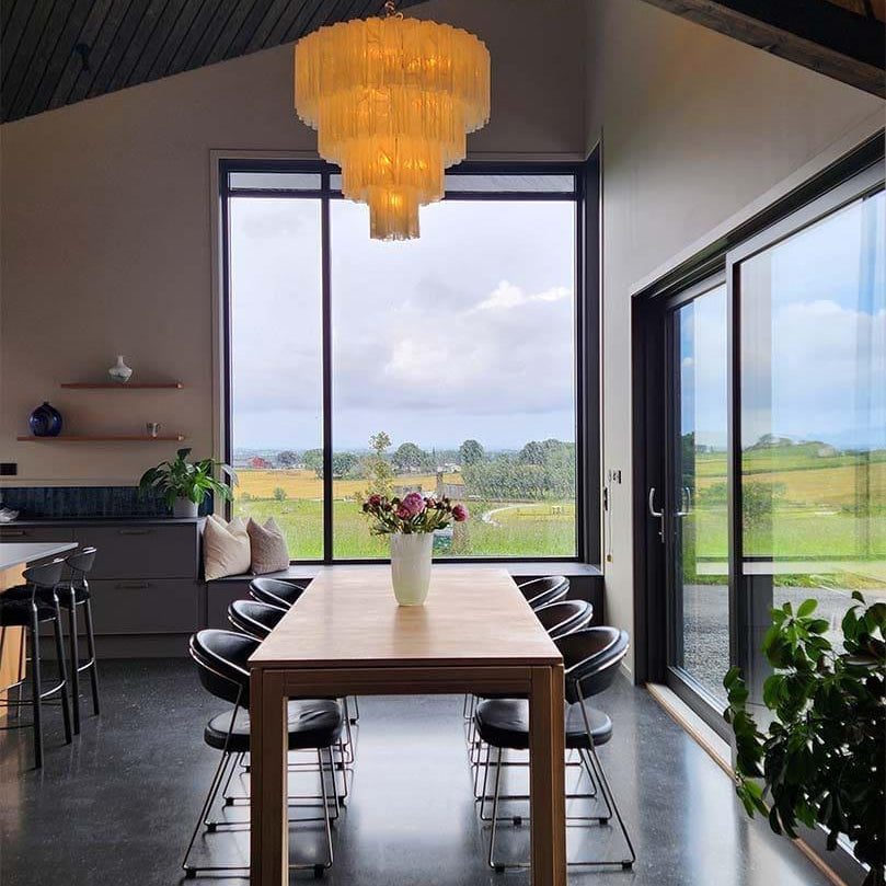 Murano Chandelier – 78 tubes – Alabaster white-Blushlighting