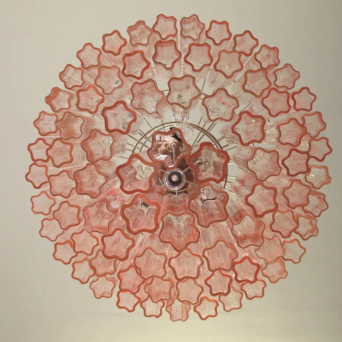 Murano Chandelier – 78 tubes – Pink - BrassBlushlighting